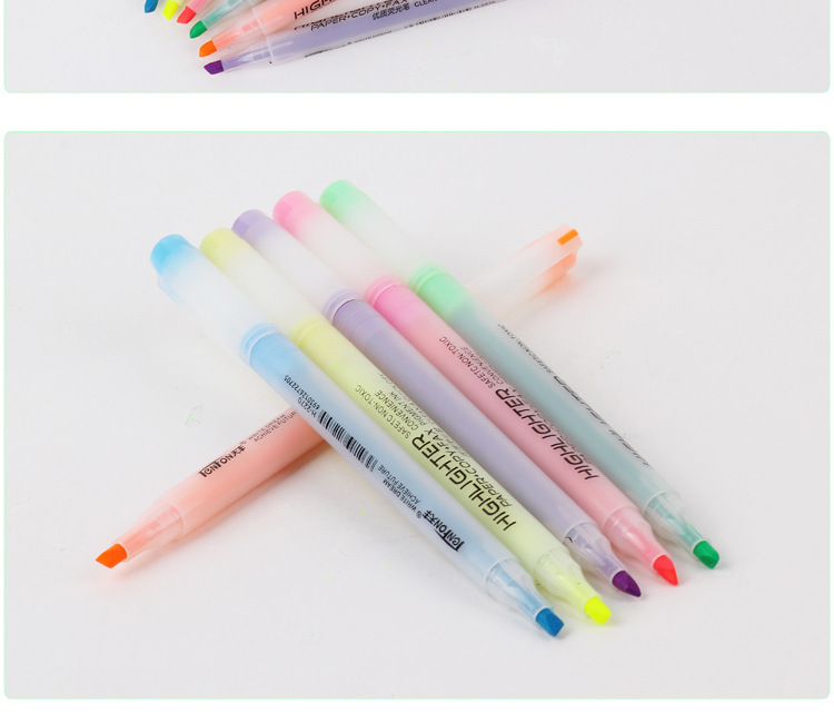 Factory direct supply of single-tipped 2270 white plastic highlighters for export pic 9