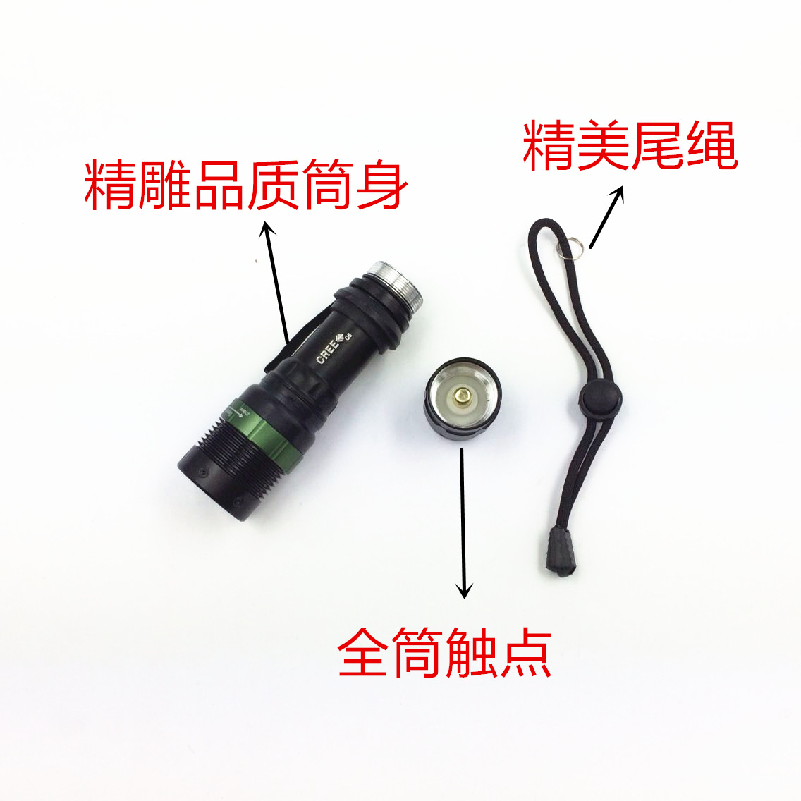 Cross-border exclusive Q5 Rotating Zoom XPE-LED high-intensity long-range flashlight charging tactical flashlight for camping and outdoor activities pic 13