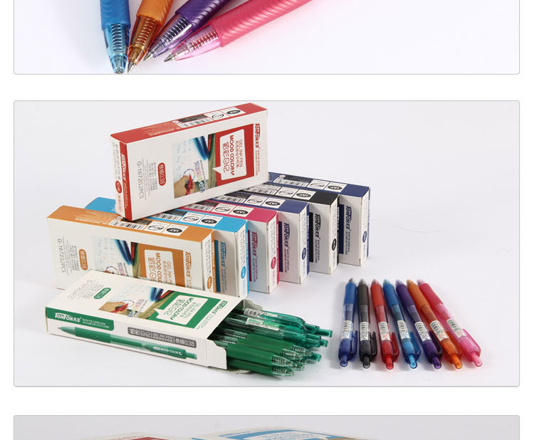 Press the 0.38mm 8-color fine gel pen wholesale 1672 multi-color gel pen writing tool pic 10