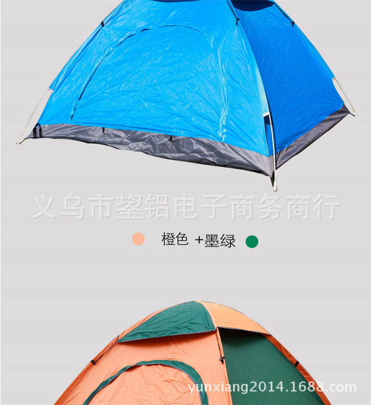全自动户外3-4人速开帐篷沙滩野外露营钓鱼手抛速开双人帐篷印详情6