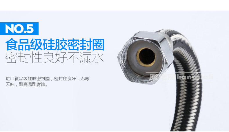 304 stainless steel double-head internal thread steel wire copper core flexible hose, high-pressure mixed wire braided wire faucet inlet pipe pic 10