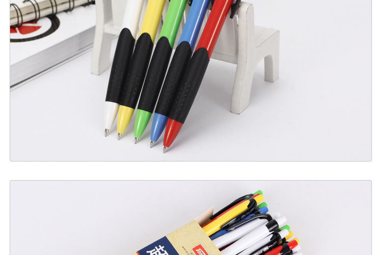 Office ballpoint pen 1.0MM press ballpoint pen plastic 527-24 Ballpoint pen pic 12