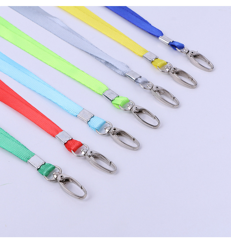 Factory wholesale 1.0cm plain texture pointed hook straps, mobile phone lanyards, name tags, hanging ropes, ID card iron hook ropes pic 44