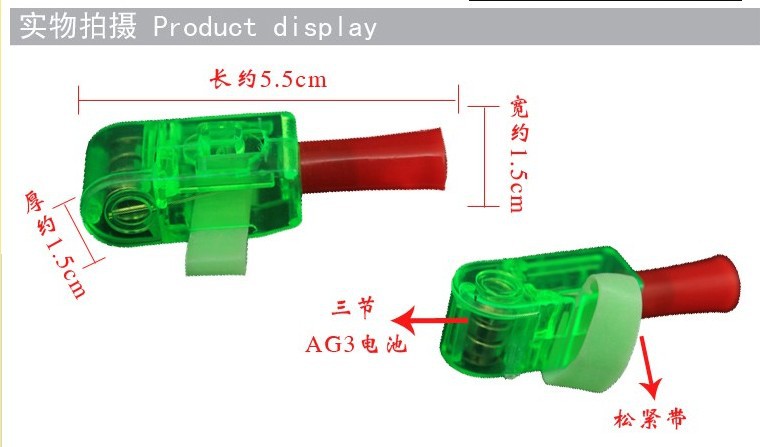 卡通手指投影灯手指灯戒指灯 LED摆地摊热卖货源儿童发光玩具详情1