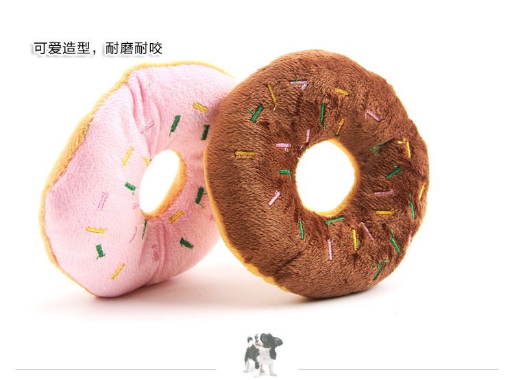 Pet plush toys, cartoon round plush figurines, creative doughnut plush toys, wholesale in stock pic 34