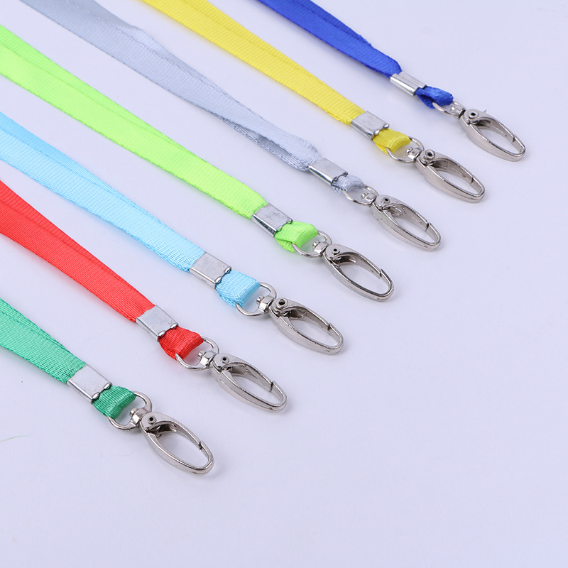 Factory wholesale 1.0cm plain texture pointed hook straps, mobile phone lanyards, name tags, hanging ropes, ID card iron hook ropes pic 37