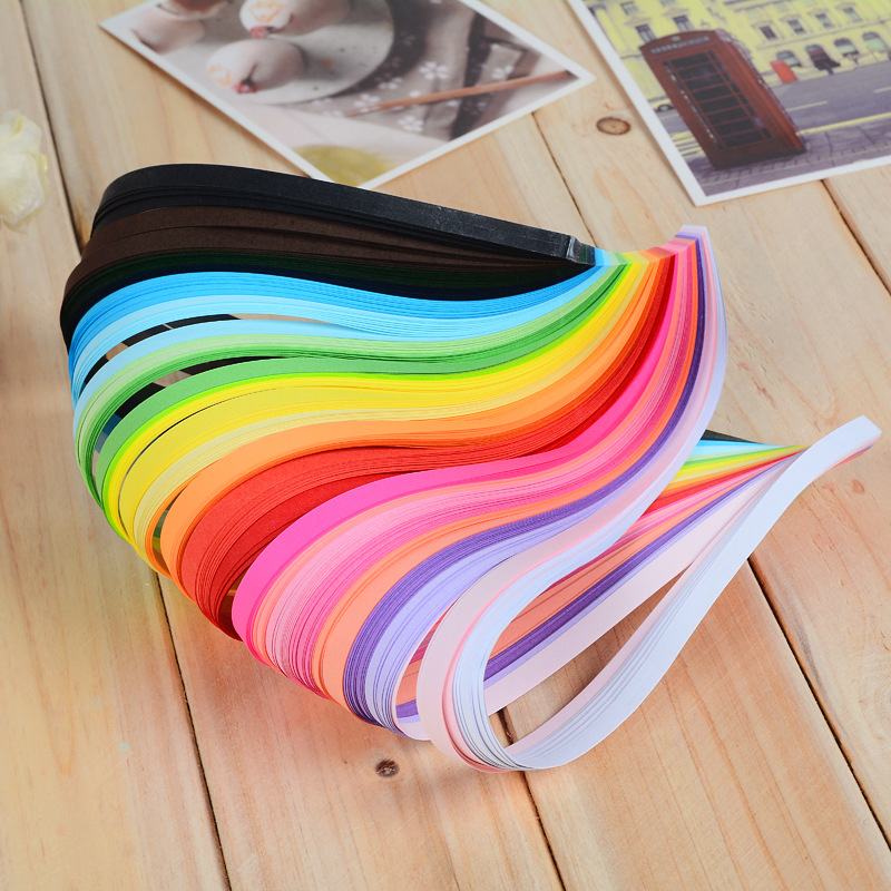 混色衍纸26色衍纸衍纸纸条5mm衍纸材料手工纸衍纸条批发详情7