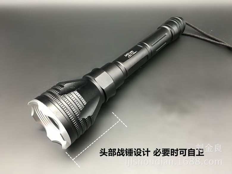 The manufacturer supplies wholesale L2 high-intensity professional diving deep-sea operation patrol aluminum alloy flashlights of 2 pieces 18650 pic 3