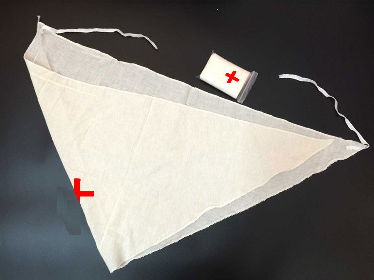 Home pure cotton triangular bandage, Red Cross training first aid kit accessories, bandage breathing mask, training first aid set pic 9