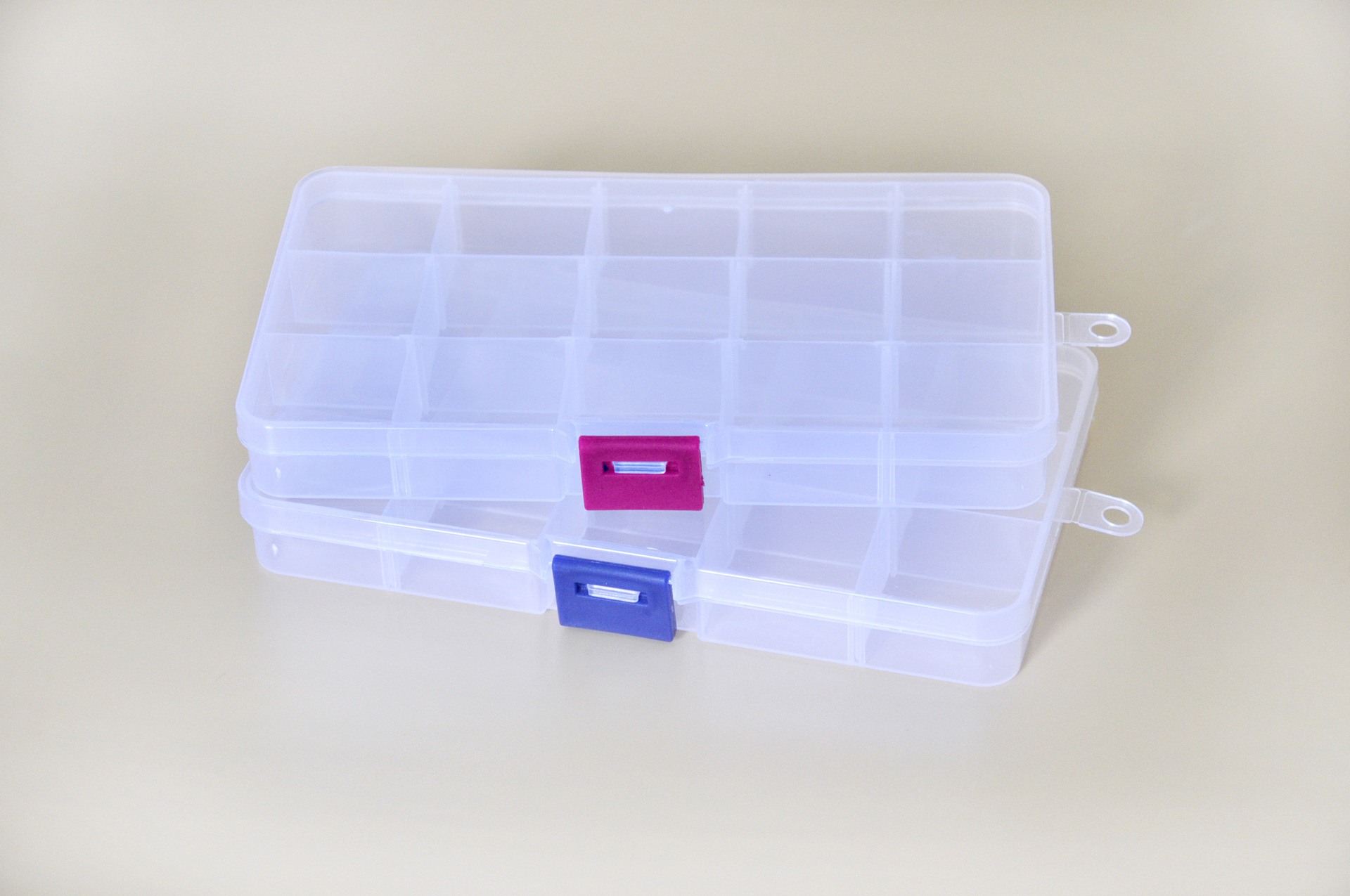 Compartments plastic desktop storage box with 10, 15 and 24 compartments transparent button fishing gear accessories, jewelry and cosmetics packaging box pic 59
