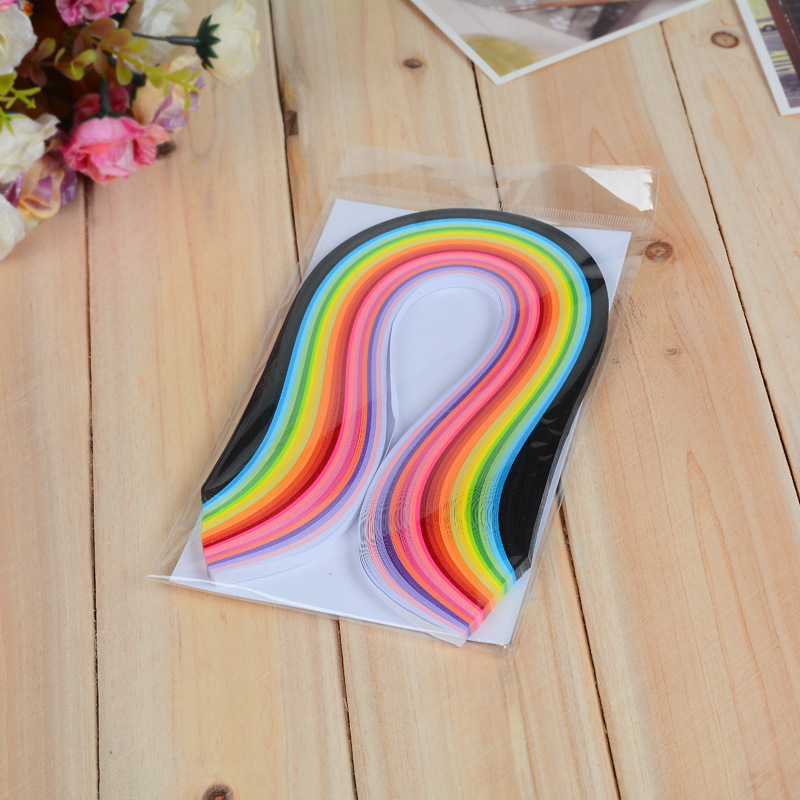 混色衍纸26色衍纸衍纸纸条5mm衍纸材料手工纸衍纸条批发详情8