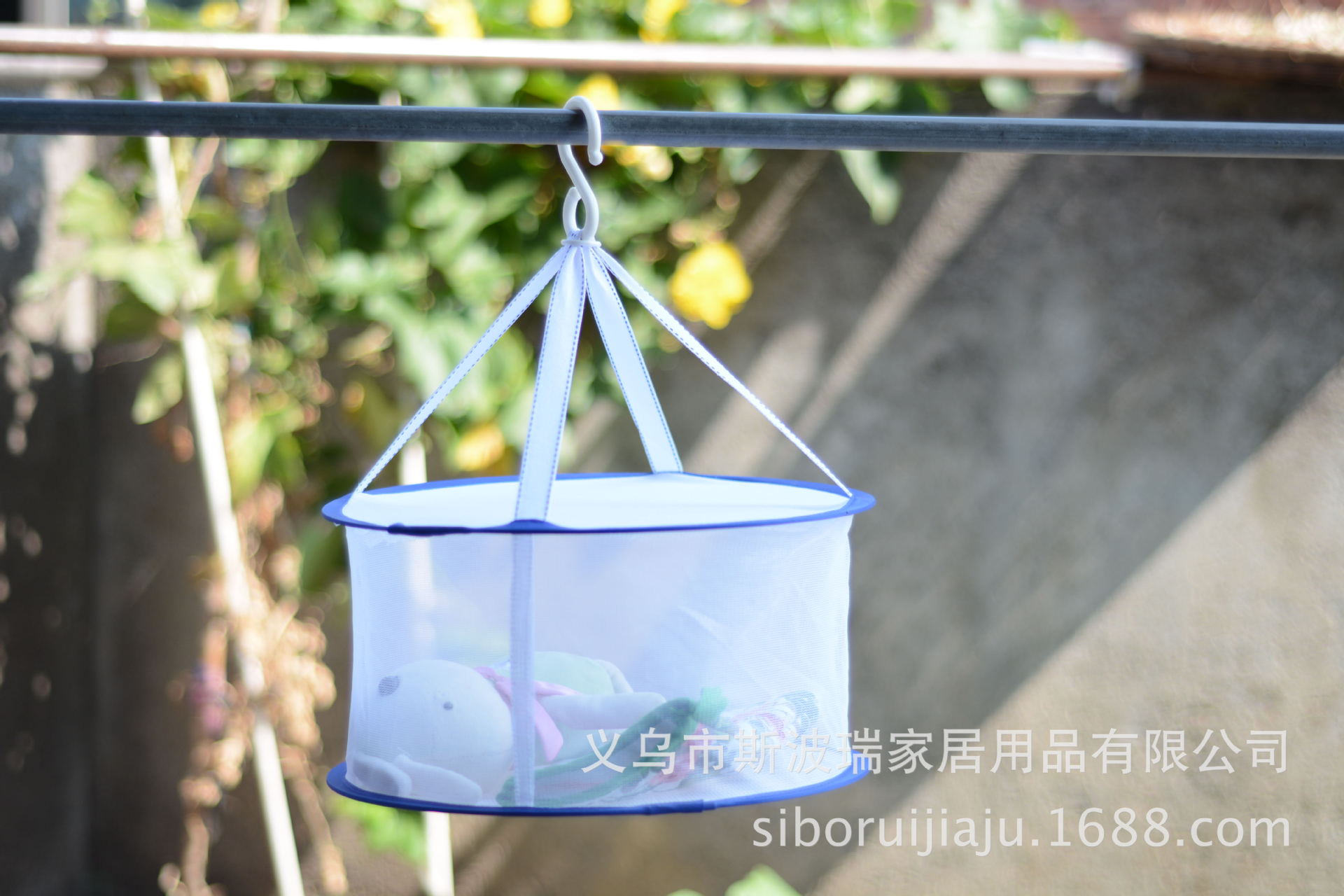 新款家居收纳晒衣篮现货批发现代简约单层晒衣篮内衣内裤晒衣网详情7