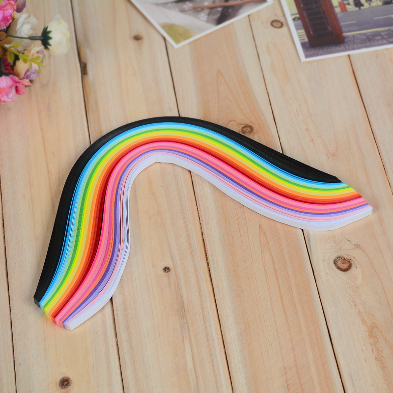 混色衍纸26色衍纸衍纸纸条5mm衍纸材料手工纸衍纸条批发详情6