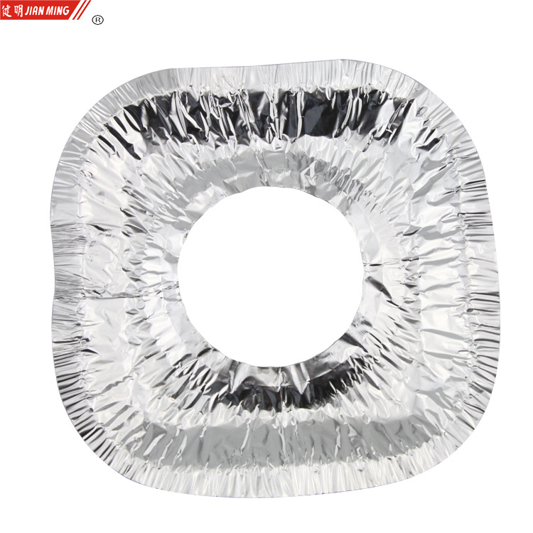 JM8155 Kitchen Creative aluminum foil cleaning tray Burner, tin foil pad, oil-proof sticker, cleaning pad, oil collection tray, 20 pieces in each pic 8