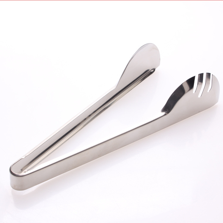 Wholesale of 08mm semi-round double-toothed food tongs, stainless steel barbecue tongs, bread tongs, steak tongs and kitchen small tools pic 8