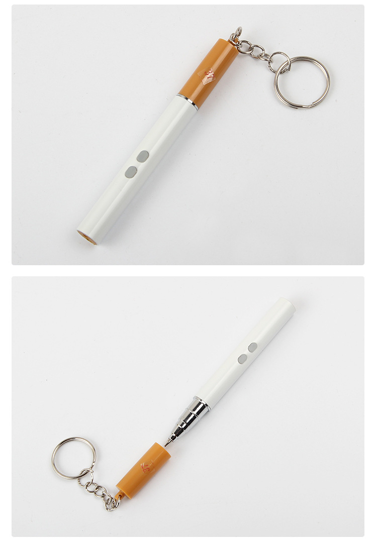 Simulated cigarette creative LED laser mini flashlight keychain manufacturer wholesale key accessory pendant 9107 hand-held flashlight pic 11