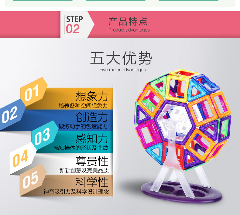 【加工定制】磁力片儿童套装玩具早教益智百变磁性拼装积木详情21