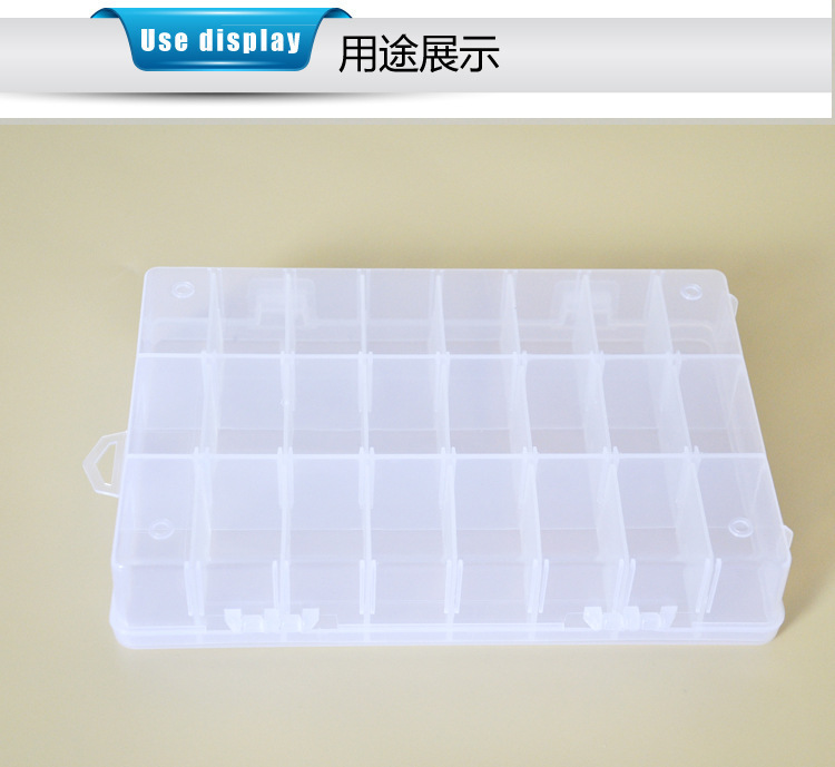 Compartments plastic desktop storage box with 10, 15 and 24 compartments transparent button fishing gear accessories, jewelry and cosmetics packaging box pic 46