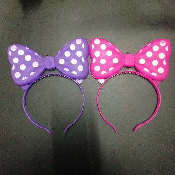 Korean version luminous bow hair band, hair clip, flashing hair clip, hair clip, Minnie headband, concert hair band wholesale pic 15