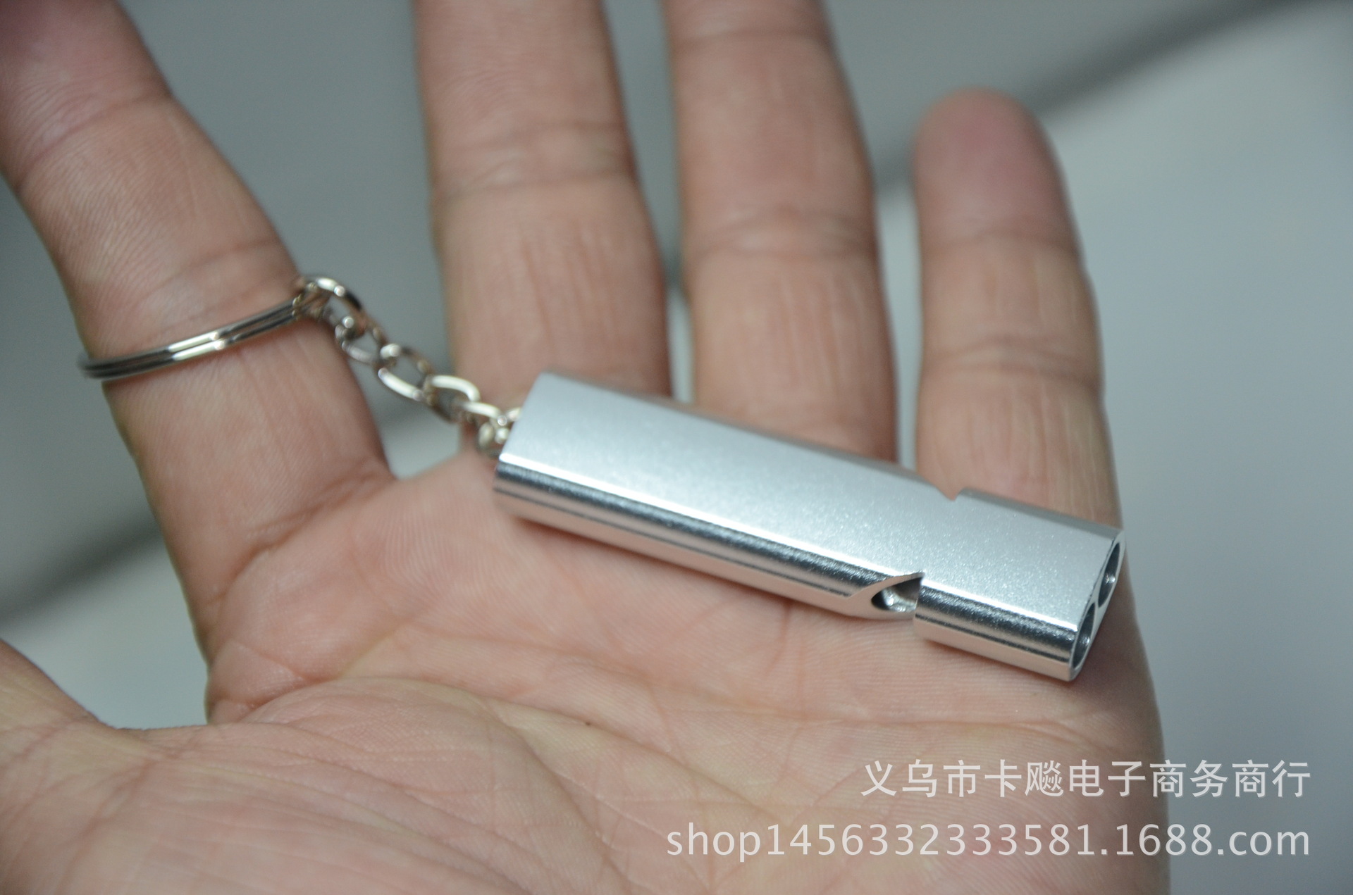 EDC portable outdoor equipment survival blast whistle, dual-tube resonance high-frequency aluminum alloy whistle, dual-frequency whistle pic 15