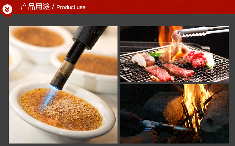 Butane gas spray gun, open flame igniter, kitchen, portable windproof outdoor spray gun, welding gun, gas pic 25