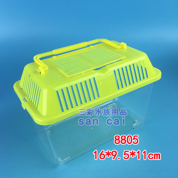 Factory direct sales of large, medium and small-sized portable plastic fish tanks, transparent turtle tanks, reptile pet breeding boxes pic 9