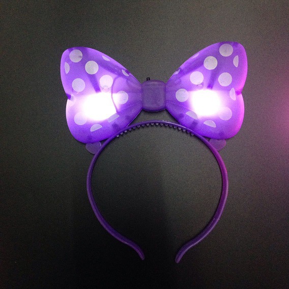 Korean version luminous bow hair band, hair clip, flashing hair clip, hair clip, Minnie headband, concert hair band wholesale pic 14