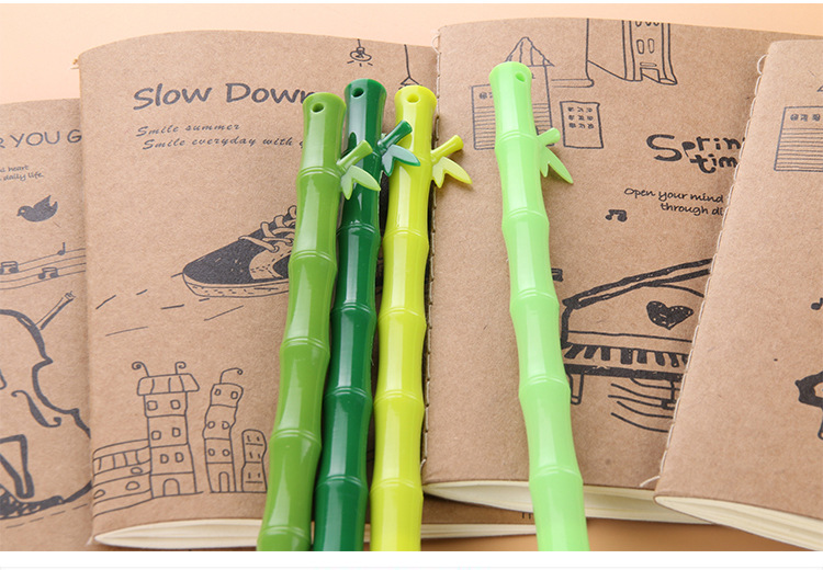 Creative and simple Chinese-style bamboo gel pen, cute and creative black 0.5 smooth quick-drying signature gel pen pic 125