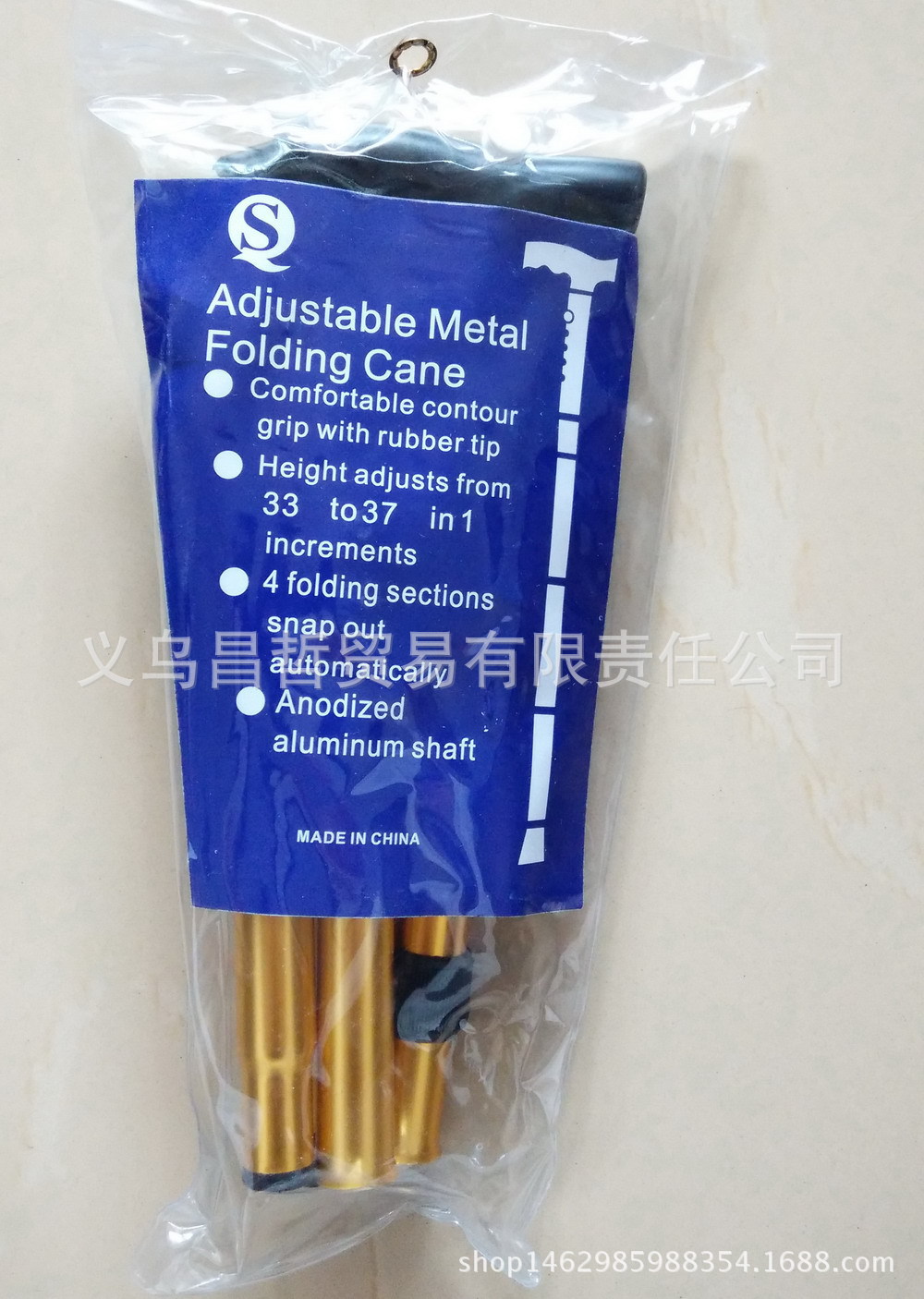 Aluminum alloy hiking stick, telescopic and foldable hiking stick, anti-slip walking stick, elderly reinforced adjustable 5-section walking stick pic 13
