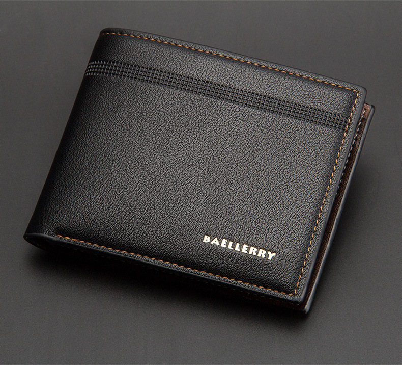 新款男士短款钱包baellerry商务高级感男款钱夹多卡位荔枝纹皮夹详情18