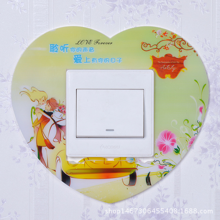 时尚卡通开关贴塑料开关贴 布艺开关贴 免洗开关贴 墙贴 梅兰竹菊详情14