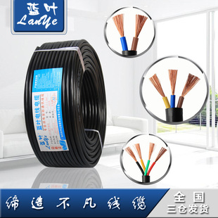 Blue Leaf National standard 2.54 square copper core wire for home decoration, 1.5/6/10 pure copper flame-retardant BV wire pic 2