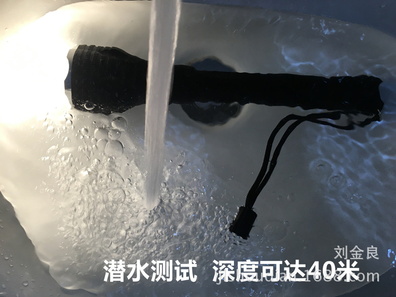 The manufacturer supplies wholesale L2 high-intensity professional diving deep-sea operation patrol aluminum alloy flashlights of 2 pieces 18650 pic 12