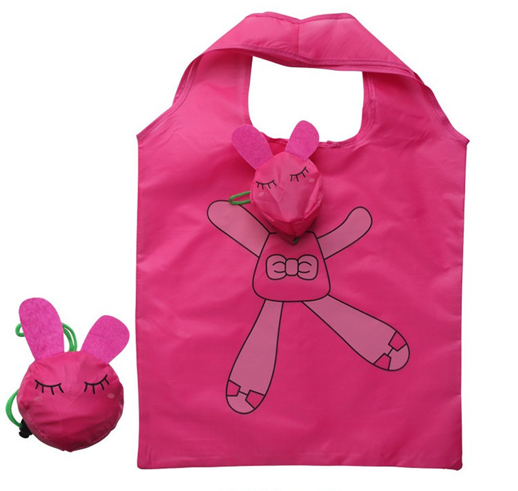 环保购物袋创意卡通动物折叠购物袋收纳包涤纶广告袋定制LOGO详情8