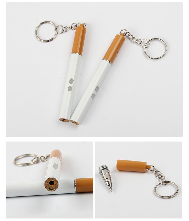 Simulated cigarette creative LED laser mini flashlight keychain manufacturer wholesale key accessory pendant 9107 hand-held flashlight pic 10