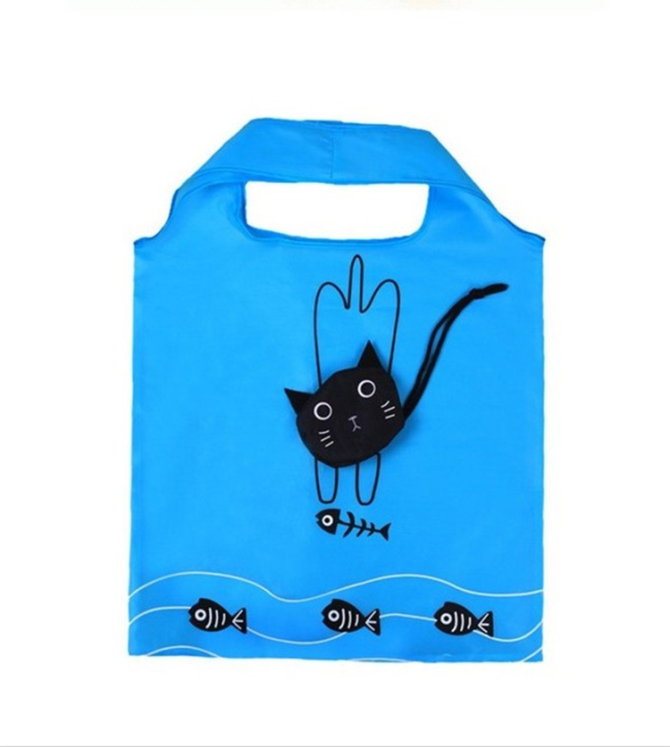 环保购物袋创意卡通动物折叠购物袋收纳包涤纶广告袋定制LOGO详情6