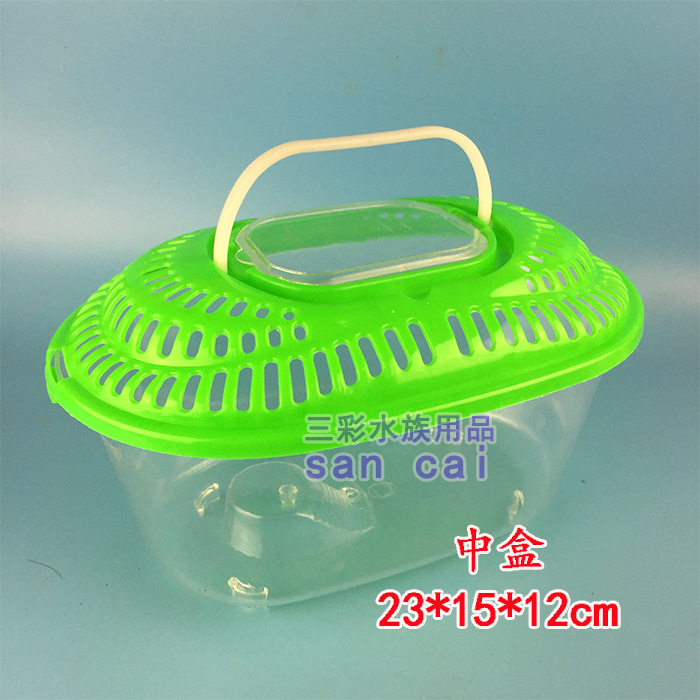 Factory direct sales of large, medium and small-sized portable plastic fish tanks, transparent turtle tanks, reptile pet breeding boxes pic 13