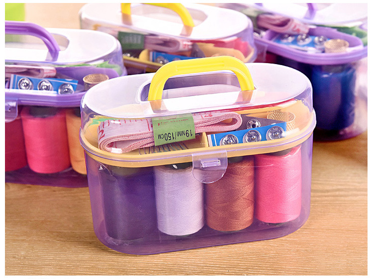 Wholesale of 10-piece household multi-functional large sewing kit, portable complete sewing kit, sewing needle treasure box pic 9