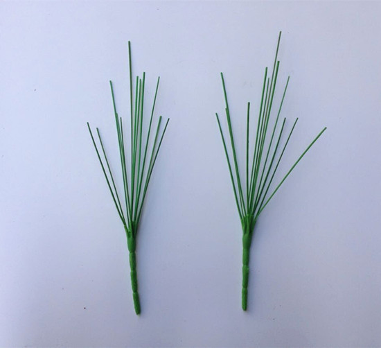 苹果绿色仿真花配件12头塑料花杆36cm清明花园艺仿真枝叶办公装饰详情1