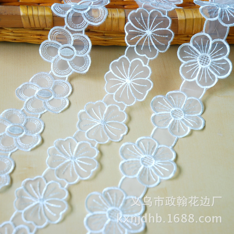 Organza lace, three-dimensional lace accessories, DIY handmade lace, versatile water-soluble lace pic 6