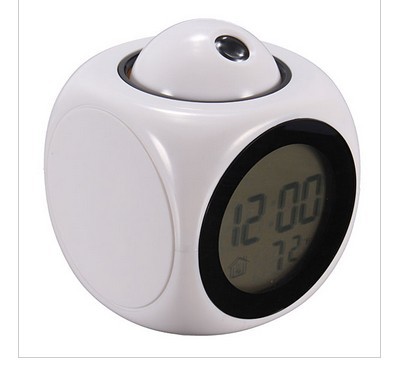 New multi-functional English projection clock, LED light projection alarm clock, voice announcement clock projection clock pic 24