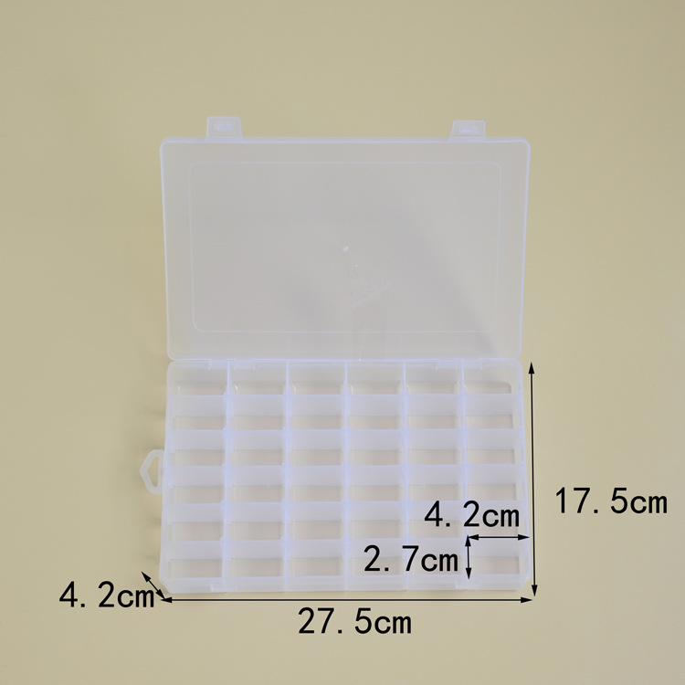 Compartments plastic desktop storage box with 10, 15 and 24 compartments transparent button fishing gear accessories, jewelry and cosmetics packaging box pic 28