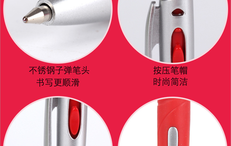 Silver-sprayed ballpoint pen, silver-rod ballpoint pen with LOGO and exclamation mark, plastic ballpoint pen 575S, foreign trade ballpoint pen pic 7