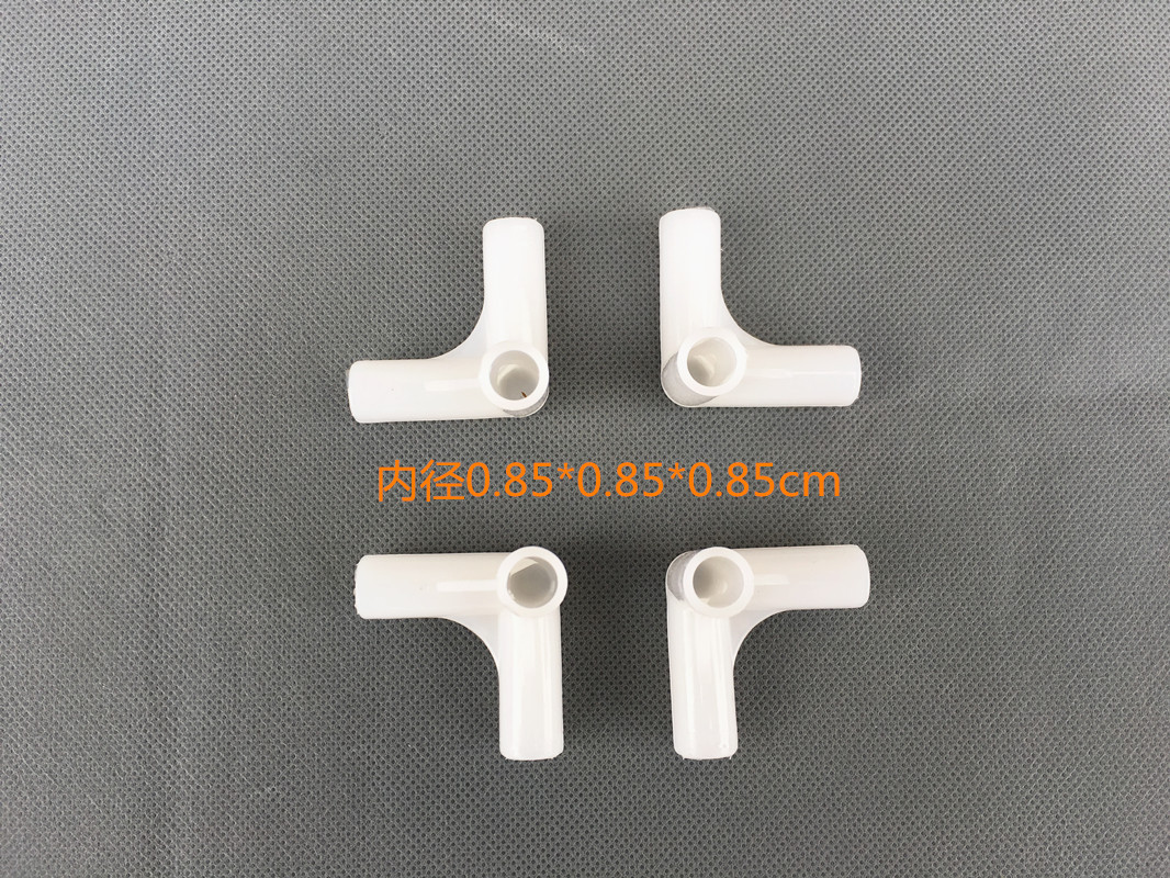 Factory direct supply of plastic three-way joints specifically for mosquito net 1.3 frame accessories. Wholesale in stock. Inner diameters available from 7.9mm to 8.5mm pic 8