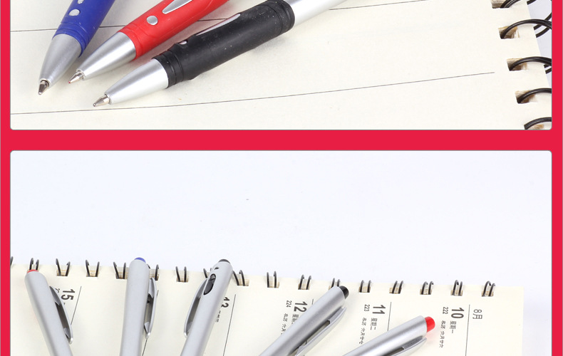 Silver-sprayed ballpoint pen, silver-rod ballpoint pen with LOGO and exclamation mark, plastic ballpoint pen 575S, foreign trade ballpoint pen pic 12