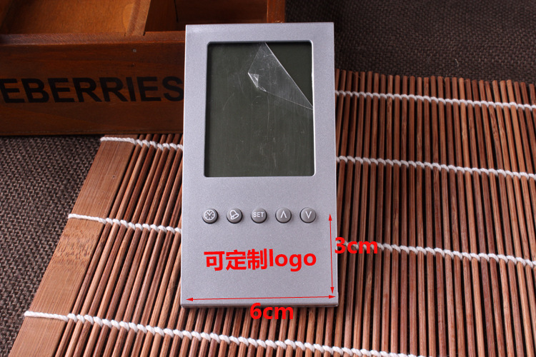 Multi-functional transparent pen holder, office stationery gift, clock display, LOGO printable electronic perpetual calendar pen holder pic 14