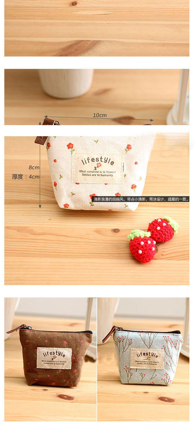 Mini and cute canvas zipper, candy-colored, soft and durable coin case, Korean version with large capacity pic 47