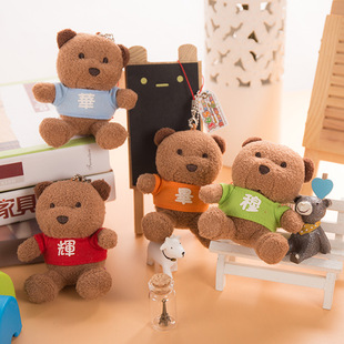 Colorful Bear Teddy Bear Dolls, 365 surnames with printed logos, date bears, plush toys, pendants, gift bears pic 8