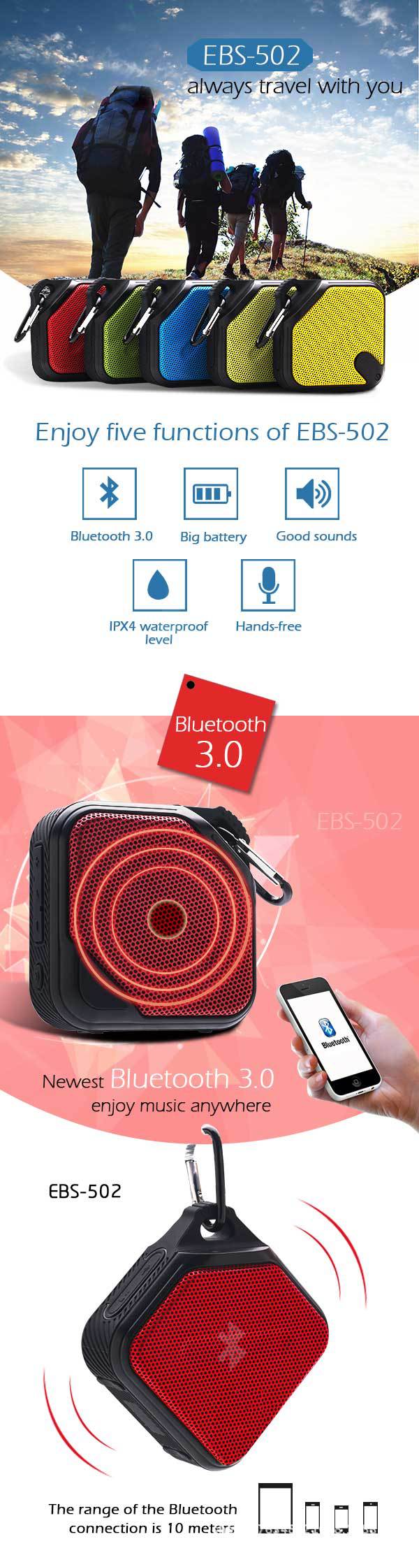 The wireless Bluetooth speaker with iron mesh is equipped with a waterproof small speaker, stereo, bass, and a small steel gun card pic 9