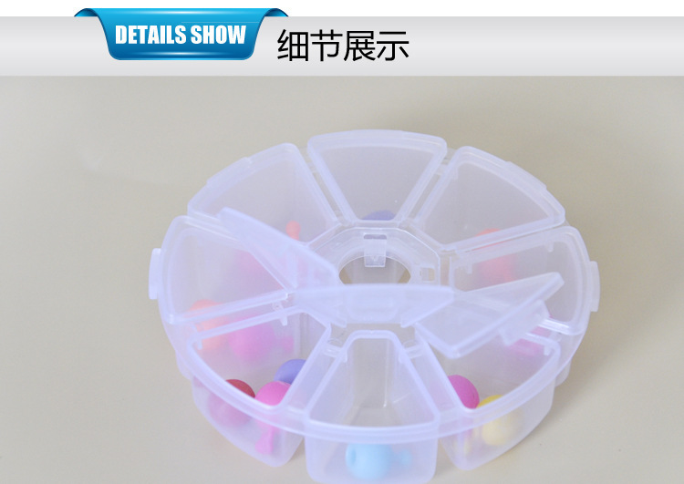 Compartments plastic desktop storage box with 10, 15 and 24 compartments transparent button fishing gear accessories, jewelry and cosmetics packaging box pic 47
